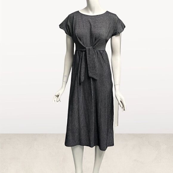 Max Studio Black & White Striped Dress - Picture 2 of 6